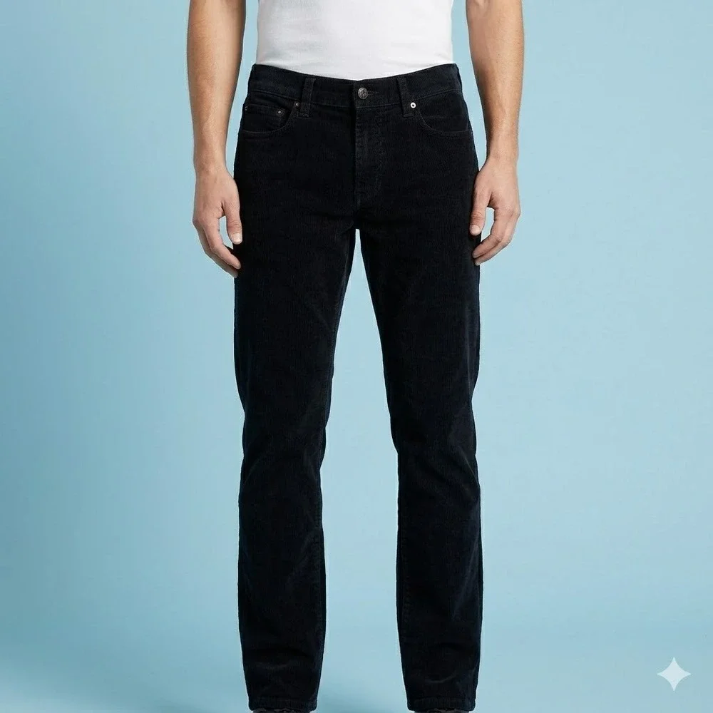 Banana Republic Slim Fit Corduroy Pants 32x30 Navy‎ Blue